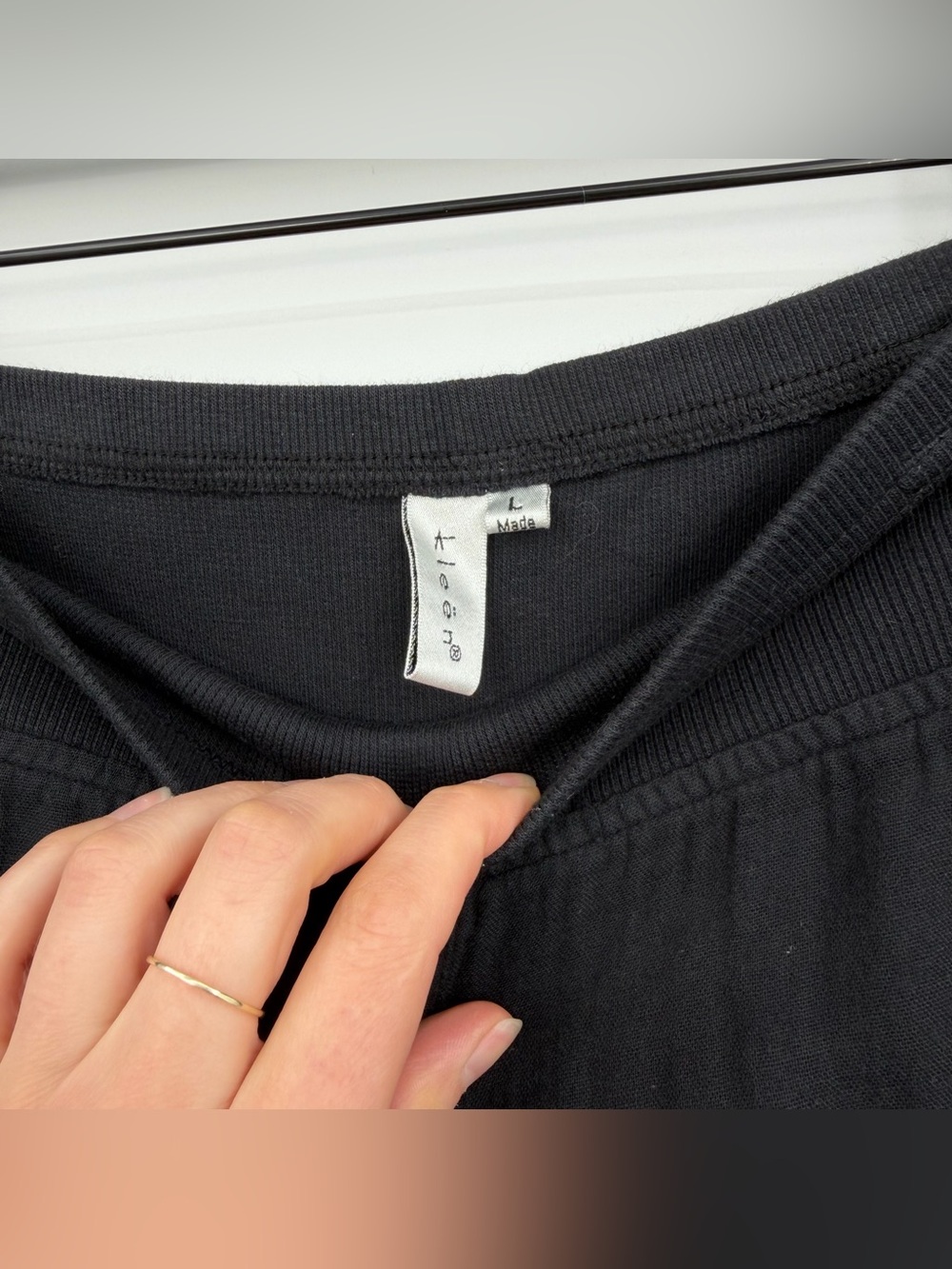VTG KLEEN Cotton Gauze Cropped Pants Black L - Picture 5 of 9